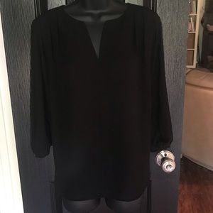Pleione Size M Black Blouse